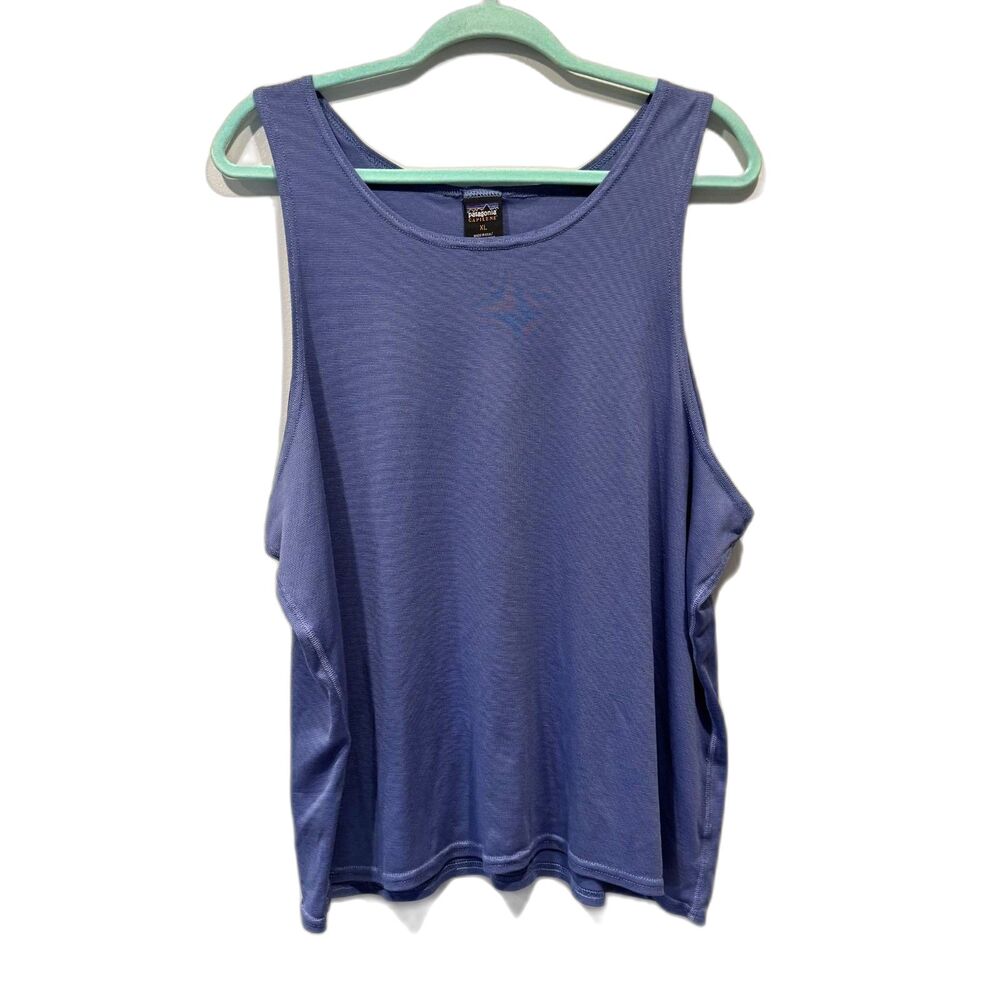 Vintage Patagonia Capilene Tank Top 90s Blue Made in USA Base Layer Mens sz XL